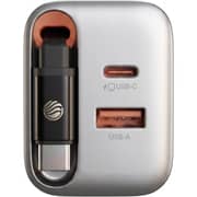 Fifth Element Helix 2 Port 67W Charger with USB-C Cable 70cm Black - FEADBICG67WB