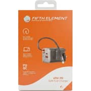 Fifth Element Helix 2 Port 67W Charger with USB-C Cable 70cm Black - FEADBICG67WB
