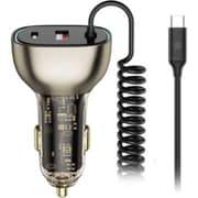 Fifth Element ROADSYNC Nano Pro 90W Car Charger with Built-in USB-C Cable Black - FECCBIC90WB