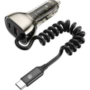 Fifth Element ROADSYNC Nano Pro 90W Car Charger with Built-in USB-C Cable Black - FECCBIC90WB