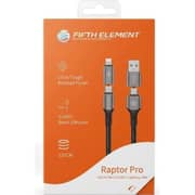Fifth Element SPLIT 4-in-1 Multi Port USB Cable 1m Black - FECBL4IN1240W1G