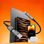 Fifth Element SPLIT 4-in-1 Multi Port USB Cable 1m Black - FECBL4IN1240W1G