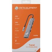 Fifth Element LINK 8 Port USB-C Hub Grey - FEUH8IN1C8G