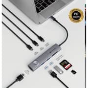 Fifth Element LINK 8 Port USB-C Hub Grey - FEUH8IN1C8G
