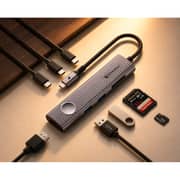 Fifth Element LINK 8 Port USB-C Hub Grey - FEUH8IN1C8G