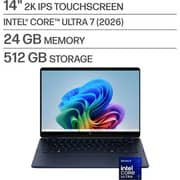 HP OmniBook X Flip 2-in-1 Convertible (2026) Laptop - 3rd Series / Intel Core Ultra 7-355 / 14inch 2K / 512GB SSD / 24GB RAM / Shared Intel Graphics / Windows 11 Home / English Keyboard / Blue / International Version - [14-KP0023dx]