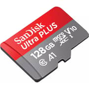 SanDisk Ultra PLUS MicroSD Memory Card 128GB Grey/Red - SDSQUBQ-128G-ATGIA