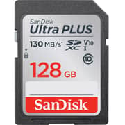 SanDisk Ultra PLUS SD Memory Card 128GB Black/Silver - SDSDUBQ-128G-ATGIN