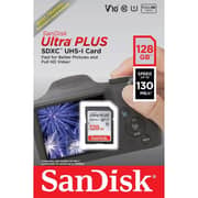 SanDisk Ultra PLUS SD Memory Card 128GB Black/Silver - SDSDUBQ-128G-ATGIN