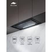 Millen HYPER M 600 GS BL Built-in Fully Integrated Hood 52cm Black