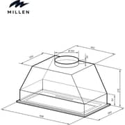 Millen HYPER M 900 GS BL Built-in Fully Integrated Hood 70cm Black
