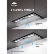 Millen HYPER M 600 BBL Built-in Fully Integrated Hood 52cm Black