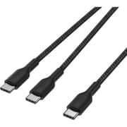 Belkin BoostCharge Pro USB-C to dual USB-C Cable 1.5m Black - BKN-CAC004HQ1.5MBK