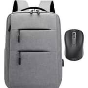 Hama Laptop Backpack with Wireless Optical Mouse 15.6inch Grey - PCACC-005-GREYBUND