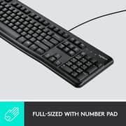 Logitech Wired Keyboard & Mouse Combo Black - MK120