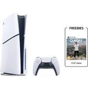 Sony PS5 Slim Disc Home Console 1TB White - International Version + FC27 Game
