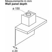 Bosch Series 6 Built-in Chimney Hood 90cm Matt Black - DWB97DN60B
