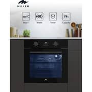 Millen Built-in Electric Oven 75L Black - MEOP 6002 BB