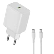 Oraimo 45W GaN Dual-Port Fast Charger USB-C + USB-A PD 3.0 – White – OCW-5453ECC