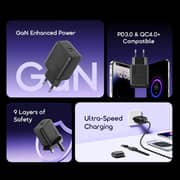 Oraimo 45W GaN Dual-Port Fast Charger USB-C + USB-A PD 3.0 – Black – OCW-5453ECC