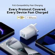 Oraimo 45W GaN Dual-Port Fast Charger USB-C + USB-A PD 3.0 – Black – OCW-5453ECC