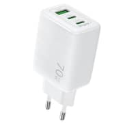 Oraimo HyperGaN 701 3-Port 70W Wall Charger - White - OCW-5701E