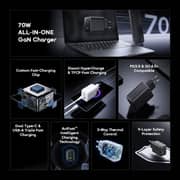 Oraimo HyperGaN 701 3-Port 70W Wall Charger - White - OCW-5701E
