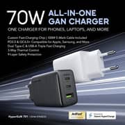 Oraimo HyperGaN 701 3-Port 70W Wall Charger - White - OCW-5701E