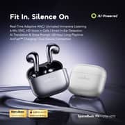 Oraimo True Wireless Earbuds Bluetooth 6.0 with Adaptive ANC 58H Playtime – Space Grey – OTW-627S