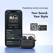 Oraimo True Wireless Earbuds Bluetooth 6.0 with Active Noise Cancellation 50H Playtime – Black – OTW-325P