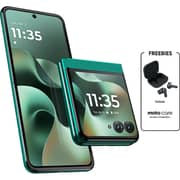 Motorola Razr 70 5G 256GB 8GB RAM PANTONE Sporting Green Dual Sim Smartphone + Buds Bass + Screen Damage Protection