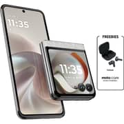 Motorola Razr 70 5G 256GB 8GB RAM PANTONE Bright White Dual Sim Smartphone + Buds Bass + Screen Damage Protection