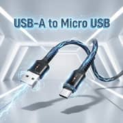 ZeroTech USB-A to Micro USB Charging Cable 30W with TPE Grip – Black – ZPCC-M301H