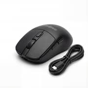 ZeroTech Lightweight Wired & Wireless Mouse 2.4G + Bluetooth with RGB Backlight – Black