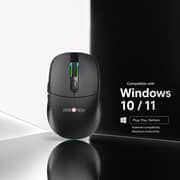 ZeroTech Lightweight Wired & Wireless Mouse 2.4G + Bluetooth with RGB Backlight – Black