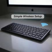 ZeroTech 2.4G Wireless Keyboard with Scissor Keys and USB Dongle – Black – ZPCK-WLAAAG