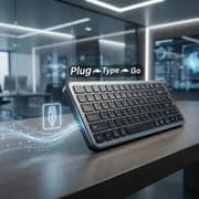 ZeroTech 2.4G Wireless Keyboard with Scissor Keys and USB Dongle – Black – ZPCK-WLAAAG