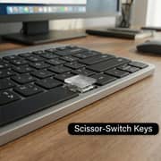 ZeroTech 2.4G Wireless Keyboard with Scissor Keys and USB Dongle – Black – ZPCK-WLAAAG