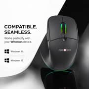ZeroTech Lightweight Wired & Wireless Mouse 2.4G + Bluetooth with RGB Backlight – Black – ZPCM-WWLIBP