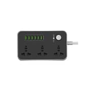 ZeroTech Power Strip 3 Outlets + 6 USB Ports 2500W – Black – ZPCPS-36CH