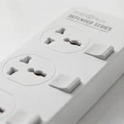 ZeroTech Power Strip 4 Outlets + 4 USB Ports with High-Current Trip Fuse 2500W – White – ZPCPS-44CH