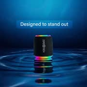 ZeroTech Mini Bluetooth Speaker with RGB Ambient Lighting, 5Watt IPX5 - Black - ZPCS-P225BK
