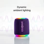 ZeroTech Mini Bluetooth Speaker with RGB Ambient Lighting, 5Watt IPX5 – Purple - ZPCS-P225PE