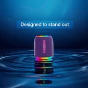 ZeroTech Mini Bluetooth Speaker with RGB Ambient Lighting, 5Watt IPX5 – Purple - ZPCS-P225PE