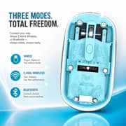 ZeroTech Wireless Bluetooth & 2.4G Mouse RGB 1600 DPI Rechargeable - Clear - ZM-WLC