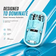 ZeroTech Wireless Bluetooth & 2.4G Mouse RGB 1600 DPI Rechargeable - Clear - ZM-WLC