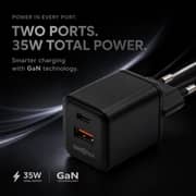 ZeroTech 35W GaN Fast Charger with 2 Ports – Black – ZA-35