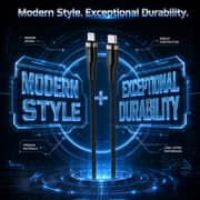 ZeroTech USB-C to Lightning Cable 1m 30W Braided with Zinc Alloy Connectors – Black – ZPCC-CL271Z