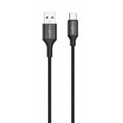 ZeroTech USB-A to USB-C Charging Cable 1m 15W Braided with Aluminium Connectors – Black – ZPCC-AC151A