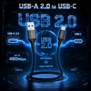 ZeroTech USB-A to USB-C Charging Cable 1m 15W Braided with Aluminium Connectors – Black – ZPCC-AC151A